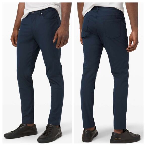Lululemon | Men’s ABC Pant Slim Warpstreme True Navy Blue Business Casual Office - Picture 2 of 9